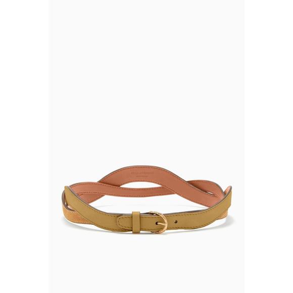 NEW ULLA JOHNSON wave belt in olive colorblock - Picture 1 of 3